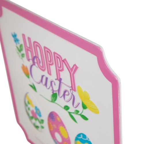 Hoppy Easter Open Daily Metal Wall Sign - 9.75"