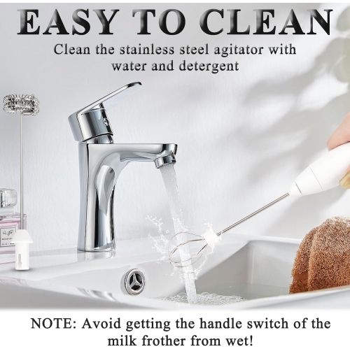 Double Whisk Milk Frother Handheld USB-C Rechargeable Electric Drink Mixer, Coffee Foamer Drink Whisk 3 Speeds Adjustable for Lattes, Matcha, Hot