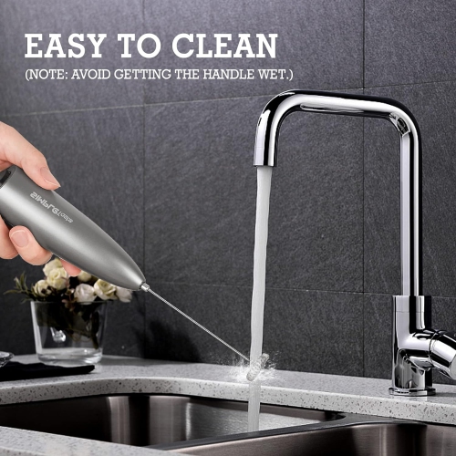 Milk Frother Handheld Battery Operated Electric Foam Maker, Drink Mixer with Stainless Steel Whisk and Stand for Bulletproof Coffee, Cappuccino,