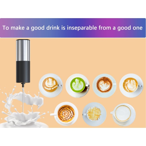 Milk Frother Handheld, Milk Frother Battery Operated Electric Whisk, Foam Maker and Mini Drink Mixer for Coffee, Cappuccino, Lattes, Matcha, Hot
