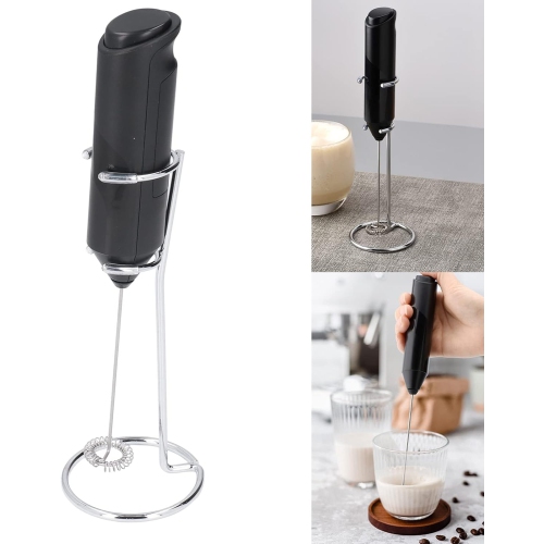 Electric Milk Frother Handheld with Stand Design Battery Powered Frother Electric Tool for Coffee Electric Whisk Drink Mixer for Cappuccino, Matcha,