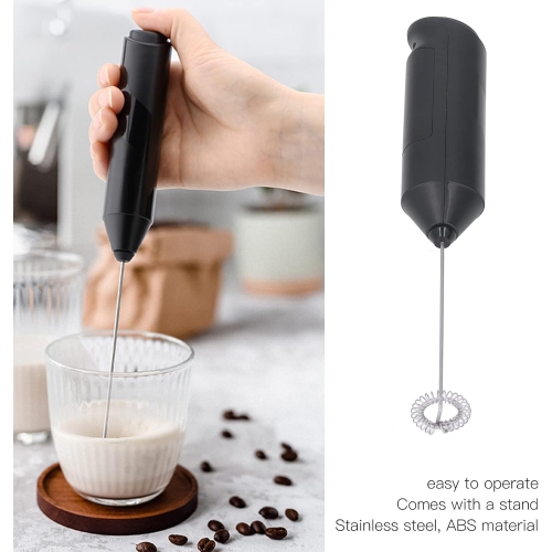 Electric Milk Frother Handheld with Stand Design Battery Powered Frother Electric Tool for Coffee Electric Whisk Drink Mixer for Cappuccino, Matcha,