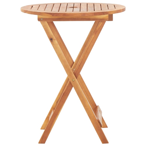 vidaXL Folding Patio Table 23.6"x29.5" Solid Acacia Wood