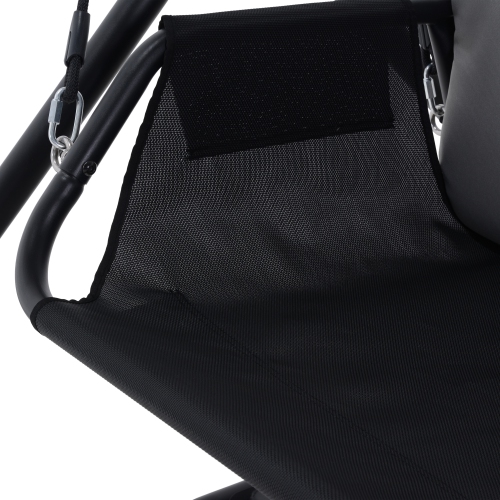 Fauteuil berçant rembourré d'extérieur à 3 sièges Deko Living avec toile et auvent en textilène