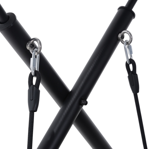 Fauteuil berçant rembourré d'extérieur à 3 sièges Deko Living avec toile et auvent en textilène