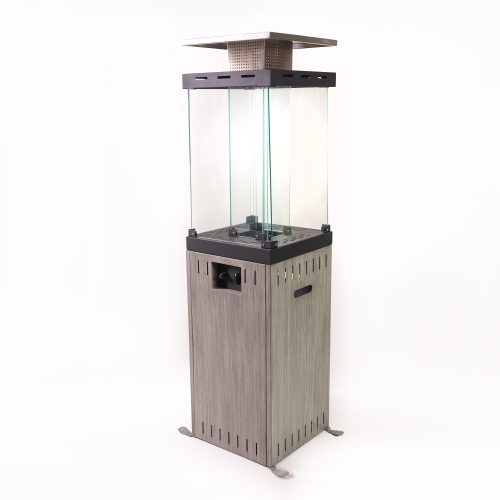 Outdoor Gray 12,500 BTU Propane Patio Column Heater