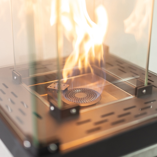 Radiateur au propane noir d'extérieur à colonne de patio 12.500&nbsp;BTU