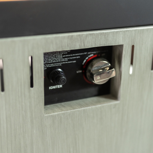 Radiateur au propane noir d'extérieur à colonne de patio 12.500&nbsp;BTU