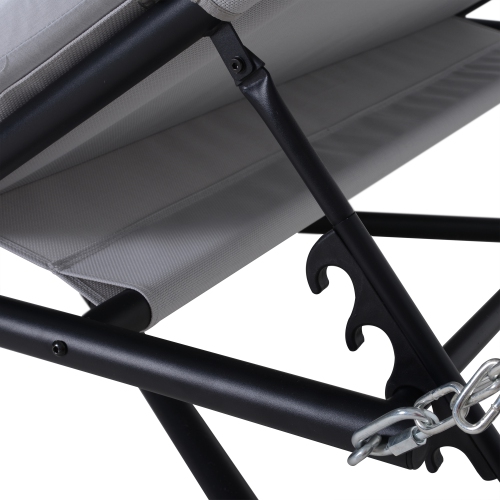 Deko Living Outdoor Hammock Swing Lounge Daybed with Textilene Fabric Canopy