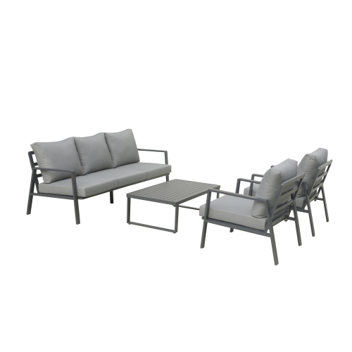 DEKO LIVING  5 Place Seating Outdoor Patio Conversation Set With Coffee Table