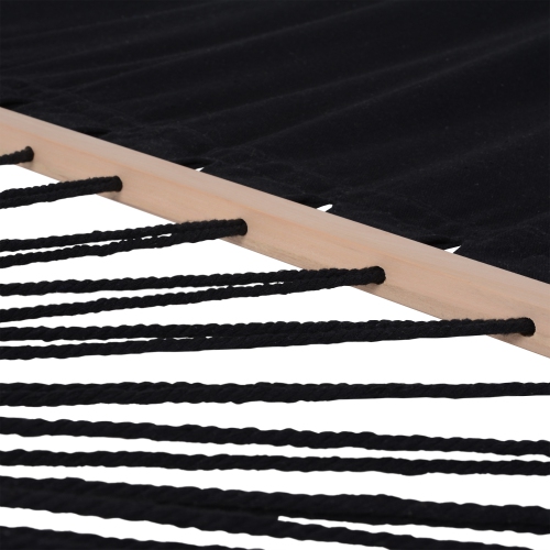 Deko Living Outdoor Cedar Wood Hammock with Black Textilene Fabric