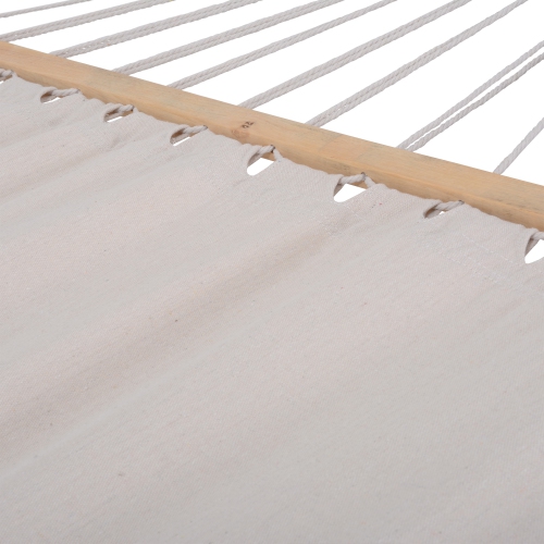 Hamac d'extérieur en cèdre avec tissu textilène blanc de Deko Living