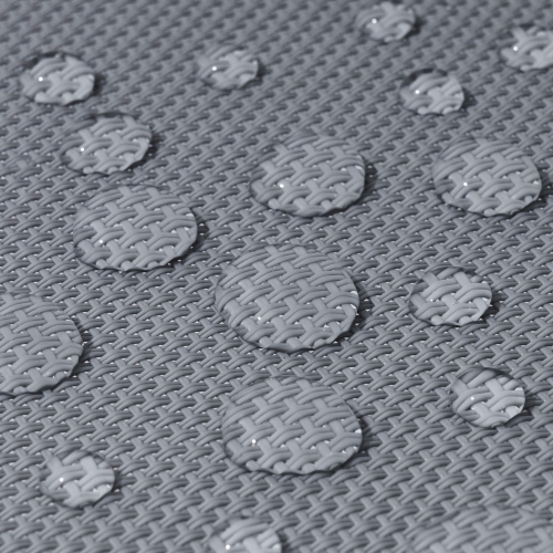 Deko Living Outdoor Rocking Chaise Lounge Chair with Textilene Fabric and Headrest Pillow