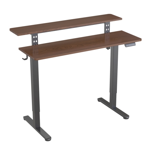 Uplite Single Motor Electric 48x24 inch Height Adjustable Standing Desk – Height Adjustable Shelf Desktop