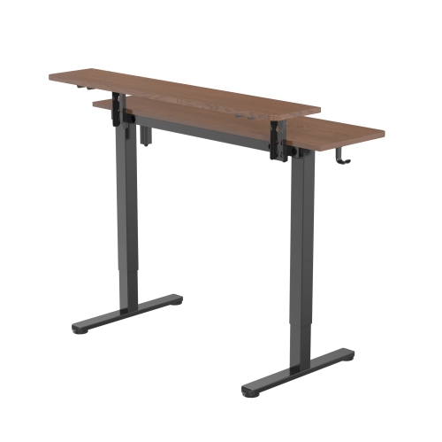 Uplite Single Motor Electric 48x24 inch Height Adjustable Standing Desk – Height Adjustable Shelf Desktop