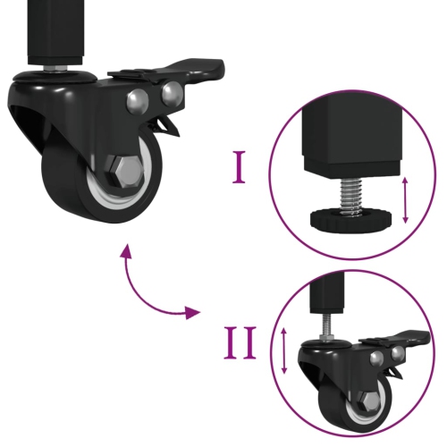 Poignée de cuisine vidaXL en bois d'ingénierie noir 100 x 45 x 89,5&nbsp;cm