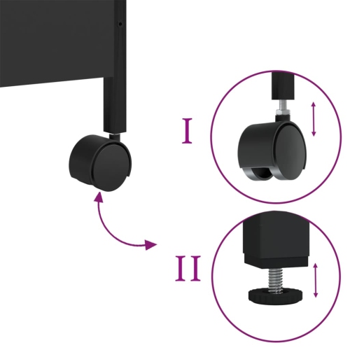 Poignée de cuisine vidaXL en bois d'ingénierie noir 50 x 30 x 70 cm