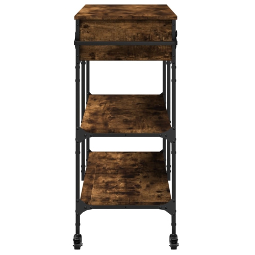 VidaXL Chariot de cuisine chêne fumé 105x42 x 95 cm bois d'ingénierie