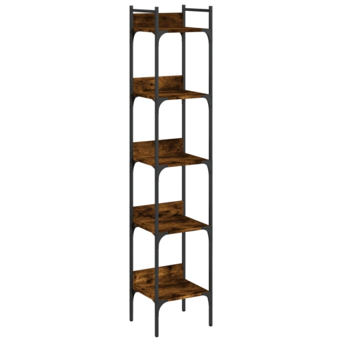 VIDAXL  Bookshelf 5-Tier Smoked Oak 35X30X174 Cm Engineered Wood