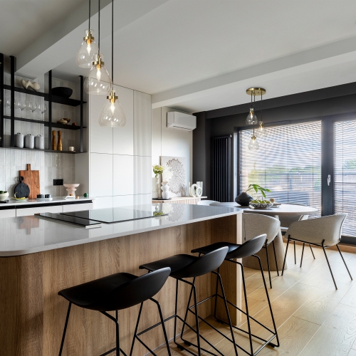 Chandelier d'îlot de cuisine moderne Teardrop, laiton doré 16 po 3 lumières, noir, verre transparent moderne/contemporain DEL linéaire verre