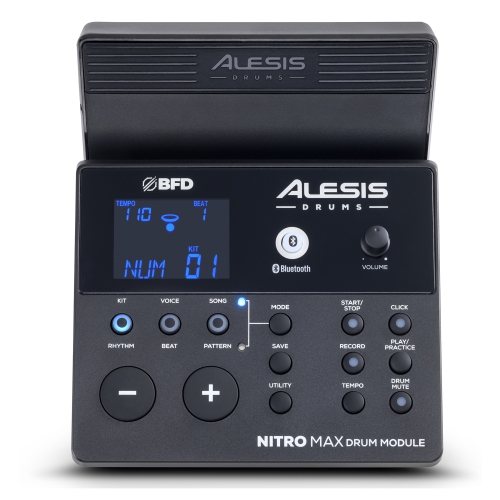 Image 4 of 4.. Alesis Nitro Max 8-Piece Electronic Drum Kit with Mesh Heads and Bluetooth