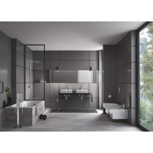 GROHE 23672001 Eurocube Single-Handle Freestanding Tub Faucet with 1.75 GPM Hand Shower, Starlight Chrome by GROHE - Open Box condition - Image 4