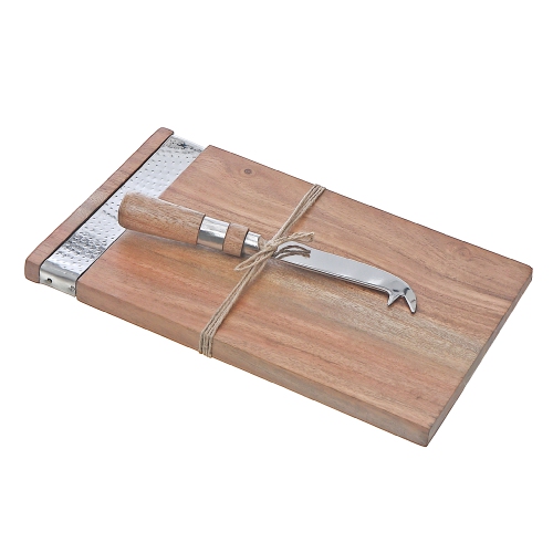 MAISON CONCEPTS  Acacia Wood Rectangle Cheese Board & Spreader