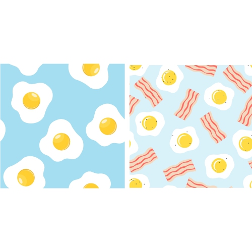 Maison Concepts Swedish Dish Cloth Bacon and Eggs Set of 2
