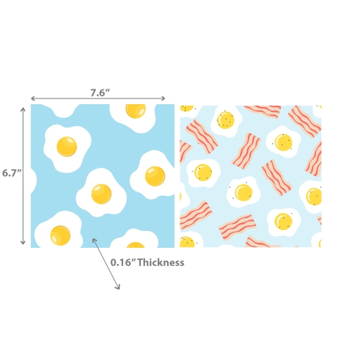Maison Concepts Swedish Dish Cloth Bacon and Eggs Set of 2