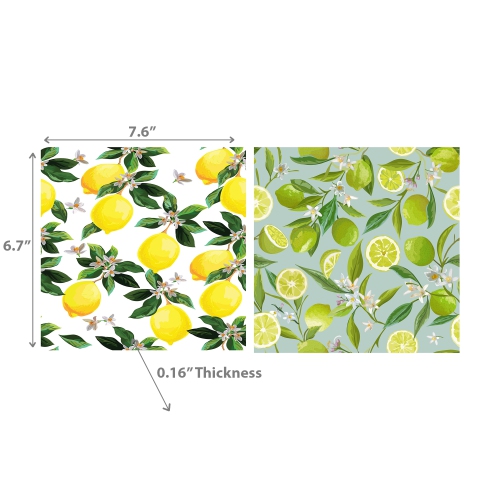 Maison Concepts Swedish Dish Cloth Lime and Lemons Set of 2