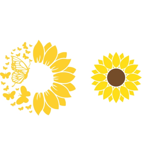 Maison Concepts Swedish Dish Cloth Sunflower and Butterfly Set of 2