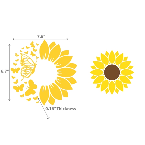 Maison Concepts Swedish Dish Cloth Sunflower and Butterfly Set of 2