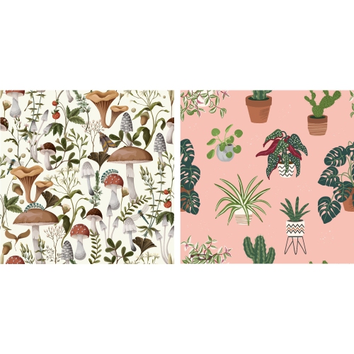 Maison Concepts Swedish Dish Cloth Plants and Mushroom Set of 2