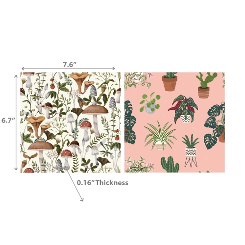 Maison Concepts Swedish Dish Cloth Plants and Mushroom Set of 2