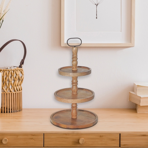 Maison Concepts 3 Tier Wooden Round Stand