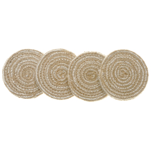 Sous-verres tressés à ligne ronde 4 pièces de Maison concepts