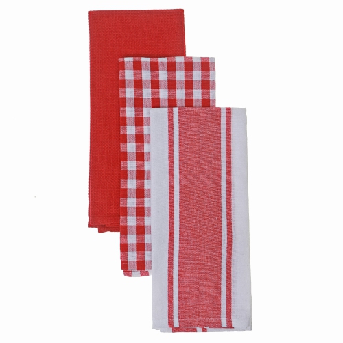 Maison Concepts 3 Pack Dish Cloth Set Red Plaid