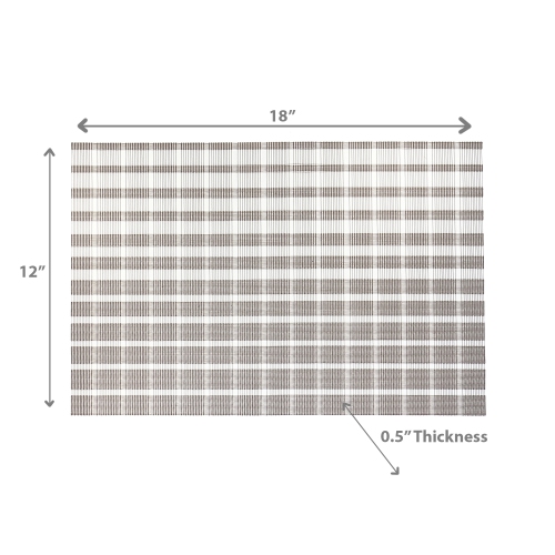 Maison Concepts 4PC Woven Pvc Placemat Basketweave Sand 12 X 18 - Set of 3