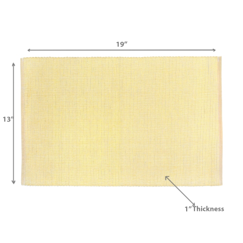 Maison Concepts Chambray Ribbed Placemat Butter 13 X 19 - Set of 12