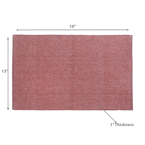 Napperon nervuré en chambray Clay de 13 x 19 po de Maison concepts - Ensemble de 12