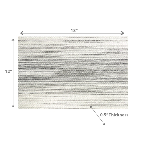 Maison Concepts 4PC Woven Pvc Placemat Sandy Navy Blue 12 X 18 - Set of 3