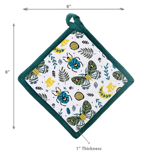 Maison Concepts Cotton Pot Holder Butterfly & Beetle - Set of 2