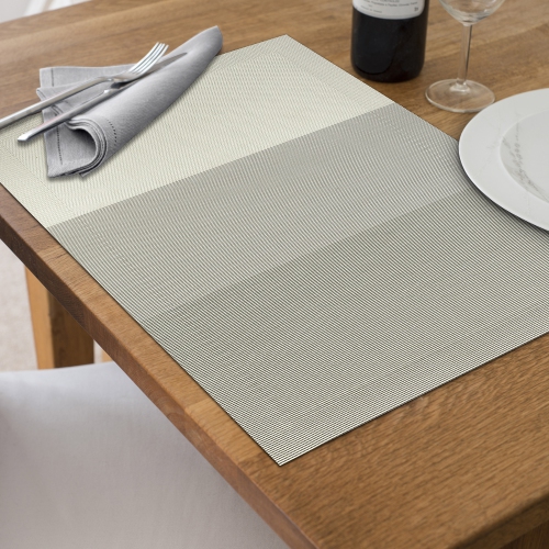 Maison Concepts 4PC Woven Pvc Placemat Maison Grey 12 X 18 - Set of 3