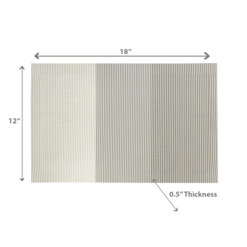 Maison Concepts 4PC Woven Pvc Placemat Maison Grey 12 X 18 - Set of 3