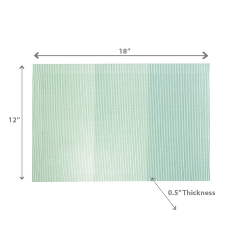 Maison Concepts 4PC Woven Pvc Placemat Maison Light Blue 12 X 18 - Set of 3