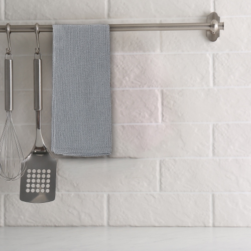 Maison Concepts Kitchen Towel Set Of 3 PCs Block Print Waffle Drizzle