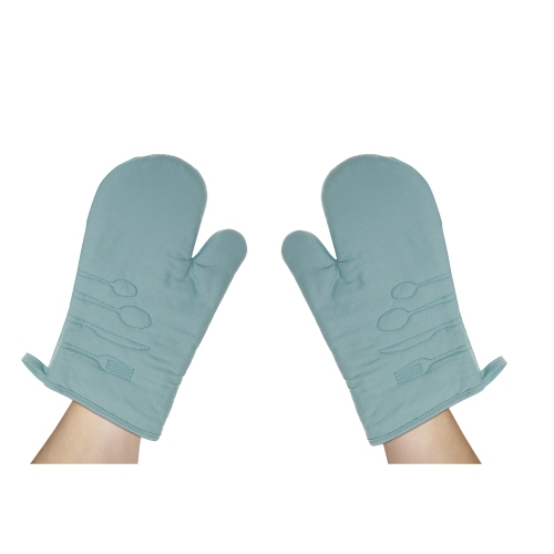 2 gant de cuisine à coutures frontales en ustensile de Maison concepts, bleu