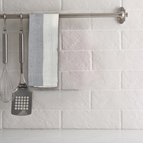 Maison Concepts Dish Towel Set Of 3 PCs Block Print Drizzle