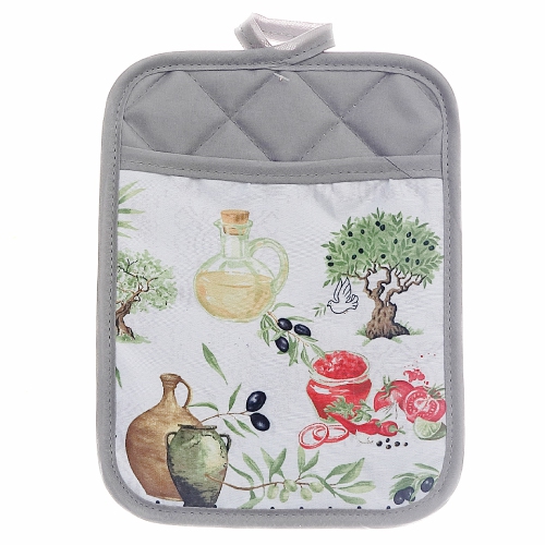 Maison Concepts Pot Holder With Pocket Olives - Set of 6