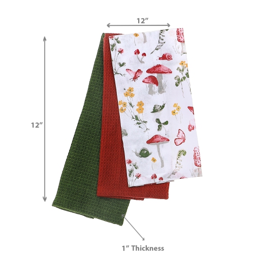 Maison Concepts Dish Cloth Set Of 3 PCs Mushroom - Set of 2